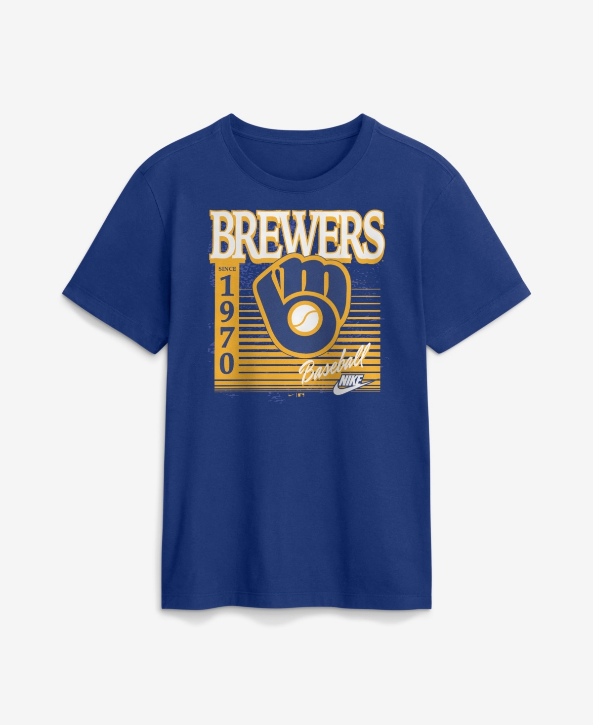 Nike Men's Royal Milwaukee Brewers Cooperstown Logo T-Shirt - Royal
