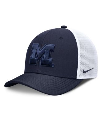 Men's and Women's Navy Michigan Wolverines Tonal Dri-FIT Rise Trucker Adjustable Hat