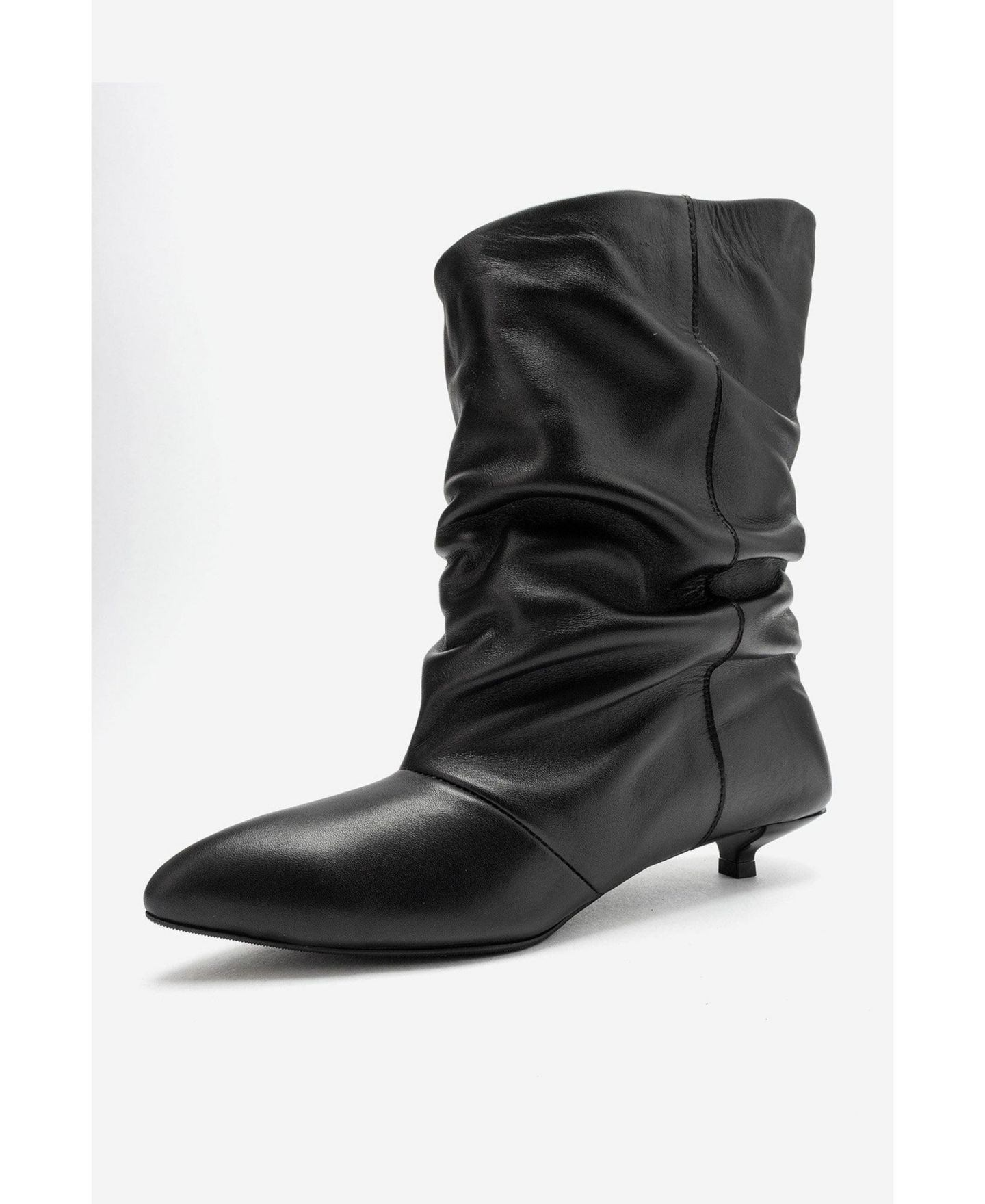 Женские ботинки Forever & Always Shoes Lancy Kitten-Heel Pointed-Toe Ankle, цвет: Чёрный — фото 7
