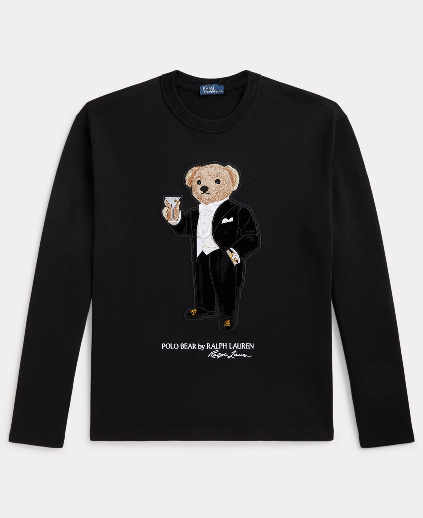 Женская футболка Polo Ralph Lauren Martini Polo Bear Cotton Jersey, цвет: Чёрный — фото 4