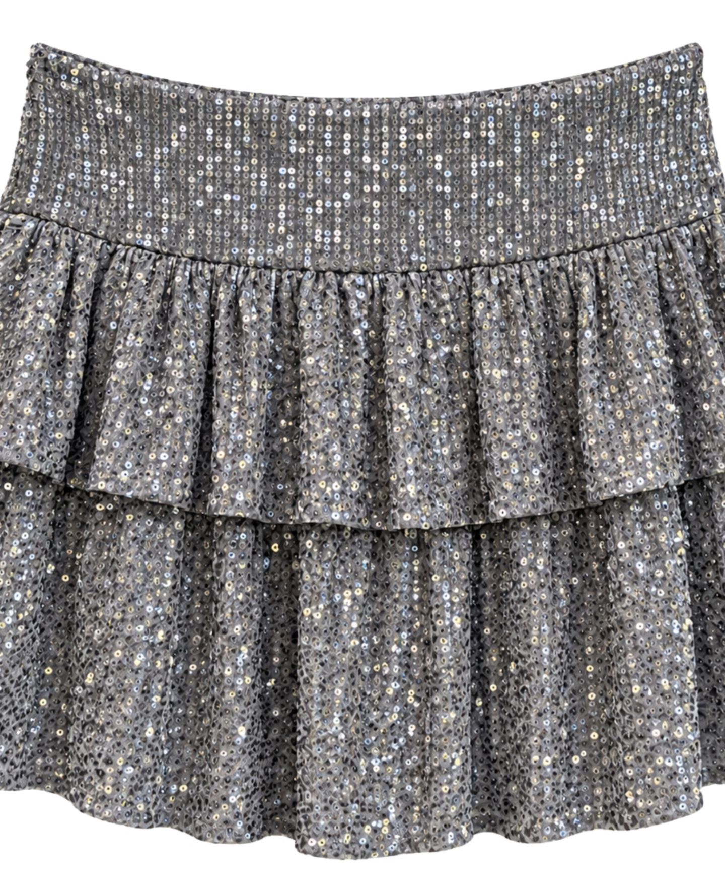 Юбка With Jules Sequin-Tiered для девочек, цвет: Серебряный — фото 3