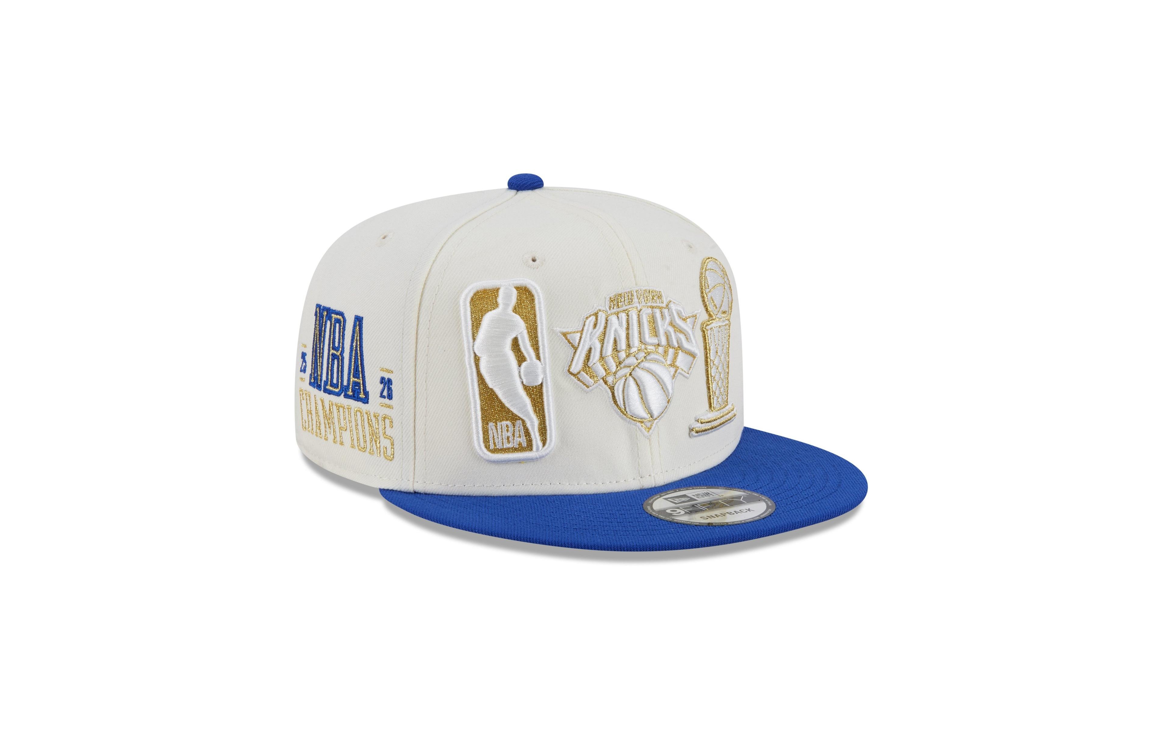 New Era Men's White, Blue New York Knicks 2026 Ring Ceremony 9FIFTY Snapback Hat