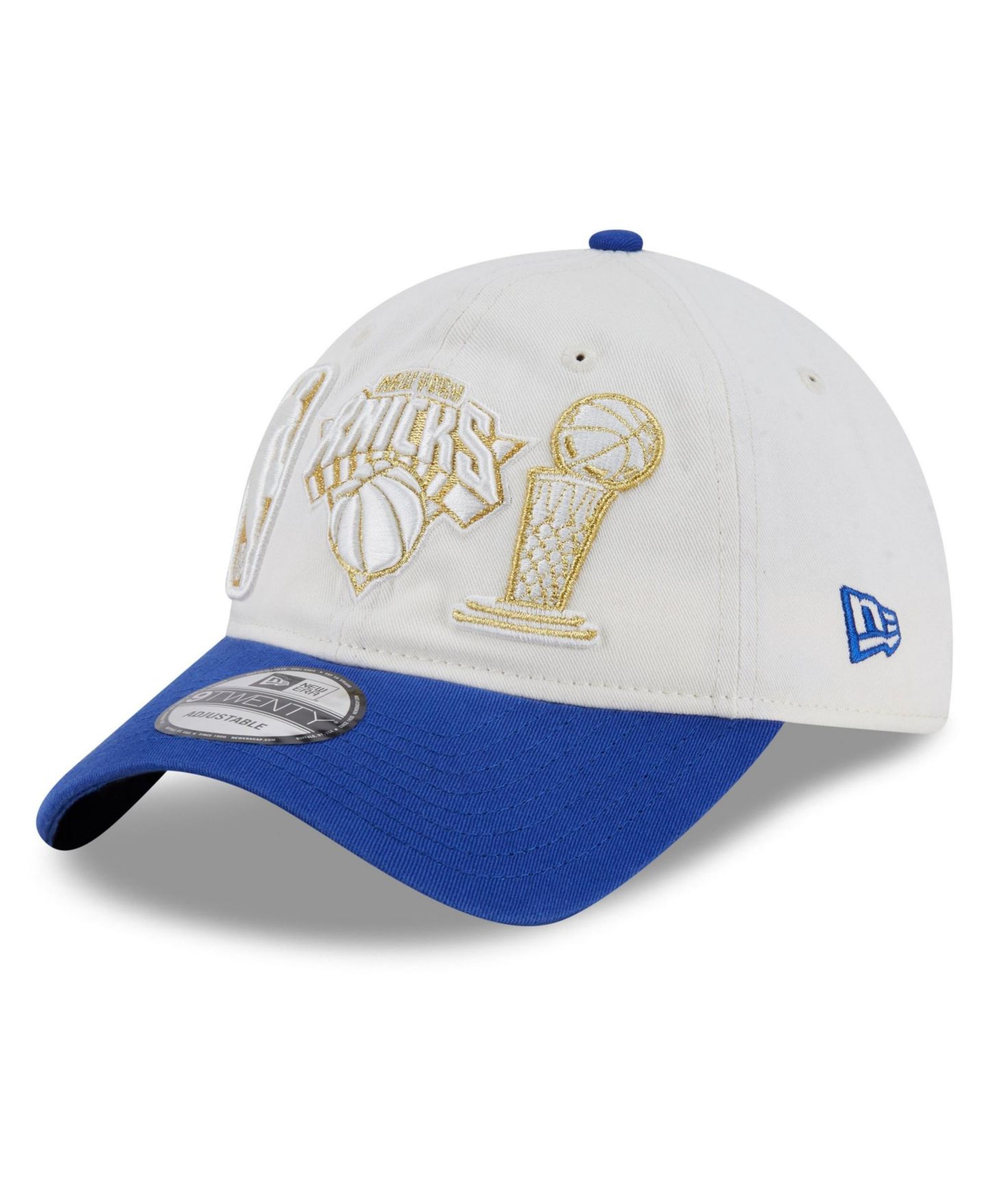 Мужская кепка New Era White, Blue New York Knicks 2026 Ring Ceremony Locker Room 9TWENTY Adjustable Hat — фото 6