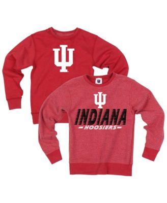 Big Boys' and Girls' Crimson Indiana Hoosiers Reversible Sweatshirt