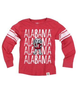 Big Boys' and Girls' Crimson Alabama Crimson Tide Long-Sleeves Football Jersey
