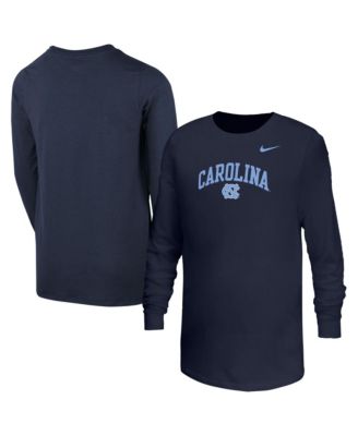 Big Boys' and Girls' Navy North Carolina Tar Heels Arched Core Long-Sleeves T-Shirt