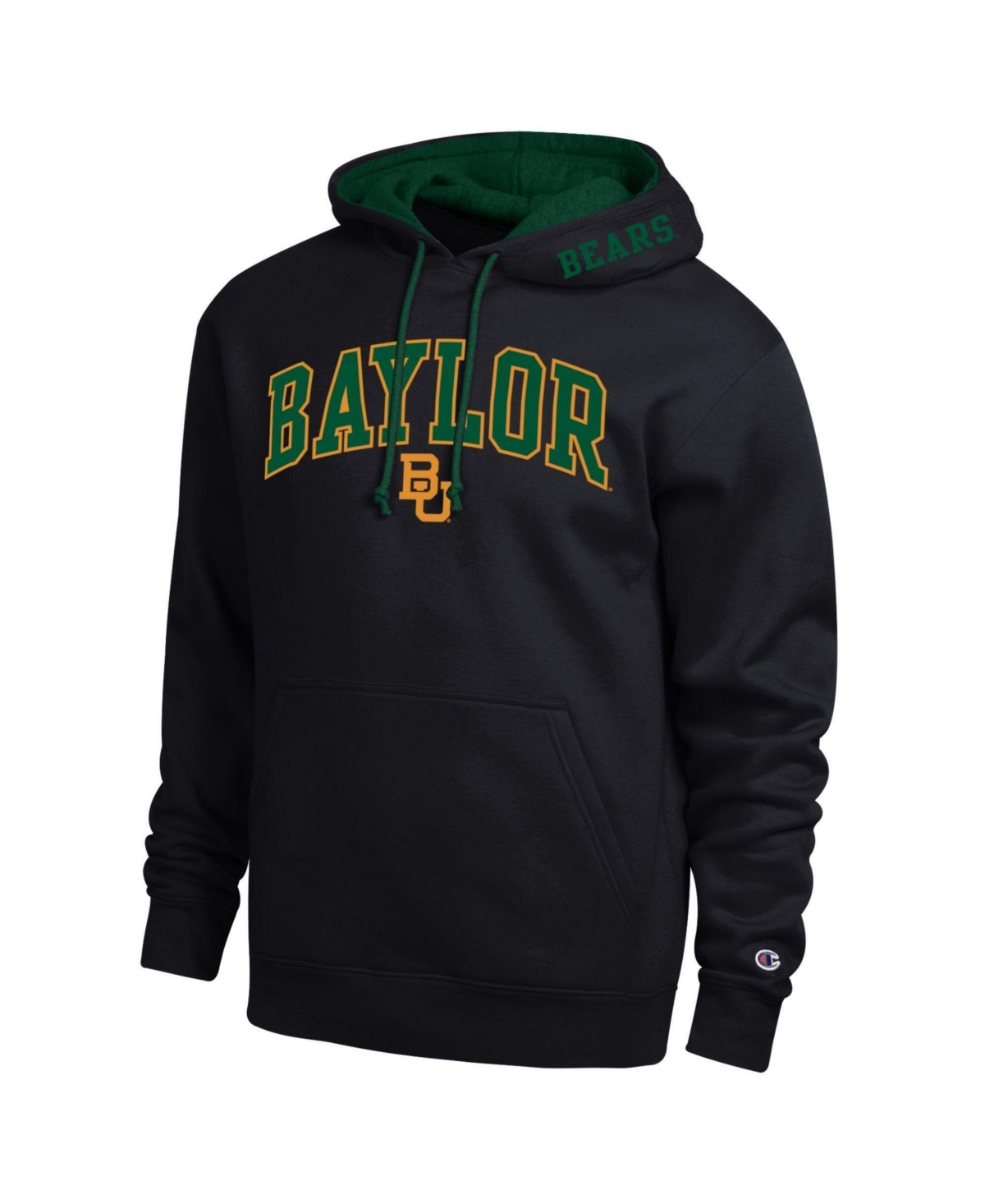 Champion Men's Black Baylor Bears Arch Tackle Twill Hoodie - Black