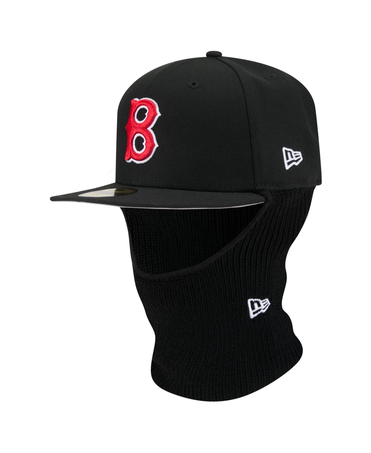 New Era Men's Black Boston Red Sox Ski Mask 59FIFTY Fitted Hat - Black