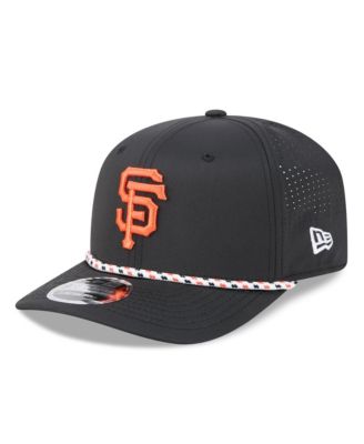 Men's Black San Francisco Giants Vented 9SEVENTY Rope Adjustable Hat