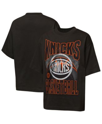 Big Boys' and Girls' Black New York Knicks Ballin Rockers Oversized Fashion T-Shirt
