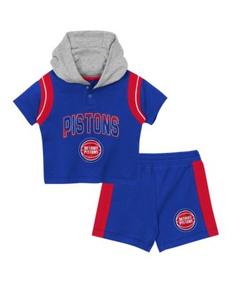 Toddler Blue Detroit Pistons Get Back Short-Sleeves Hoodie Shorts, 2-Pack Set