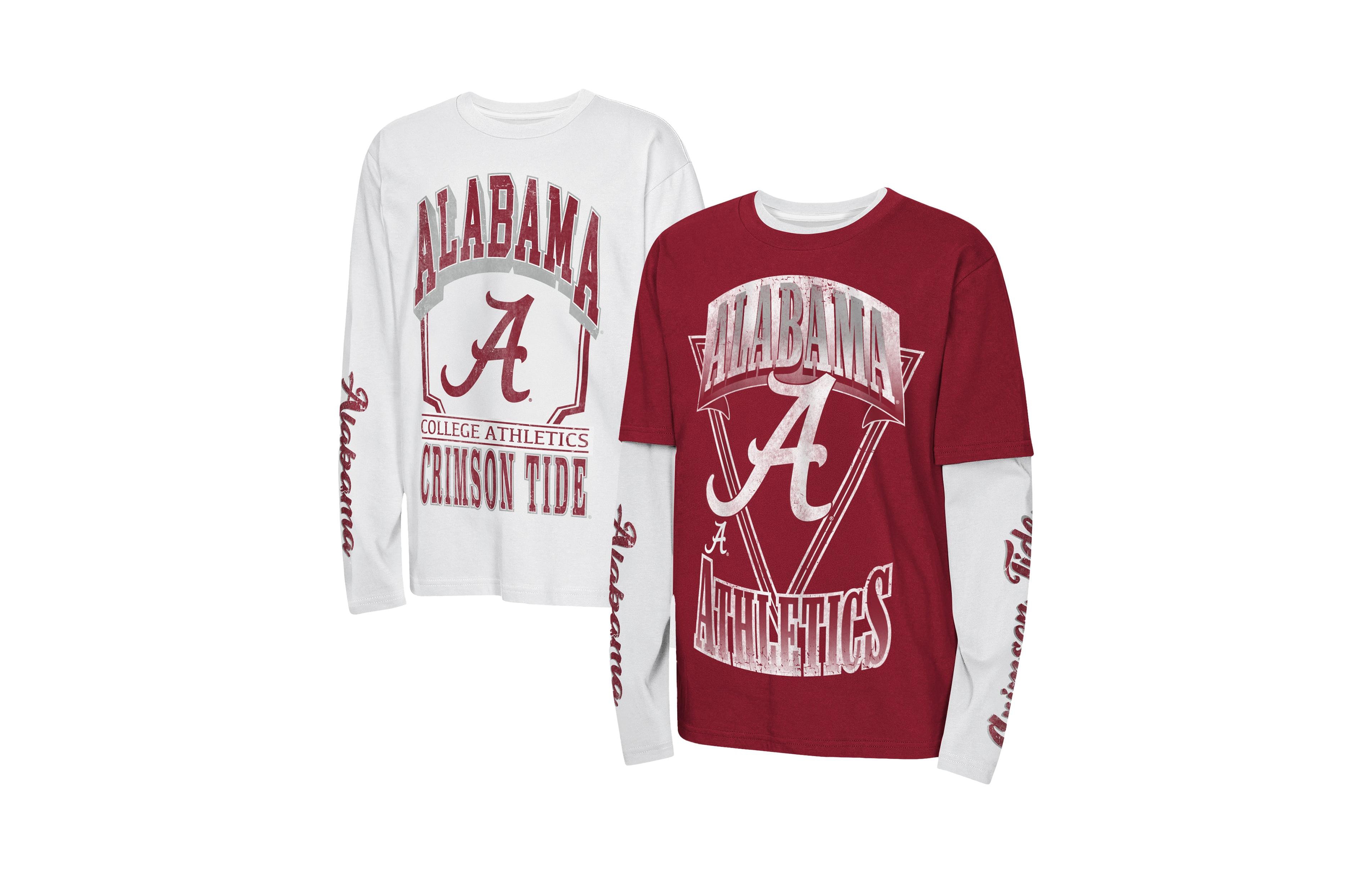 Outerstuff Big Boys' and Girls' Crimson Alabama Crimson Tide Combo T-Shirt Set