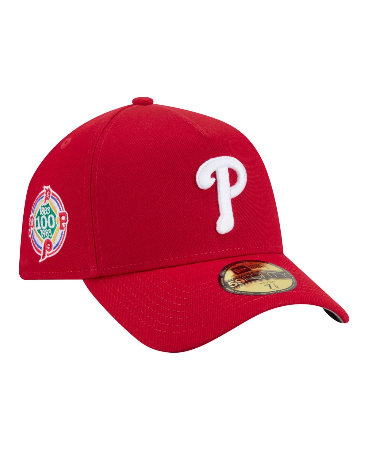 New Era Men's Red Philadelphia Phillies A-Frame 59FORTY Fitted Hat - Red