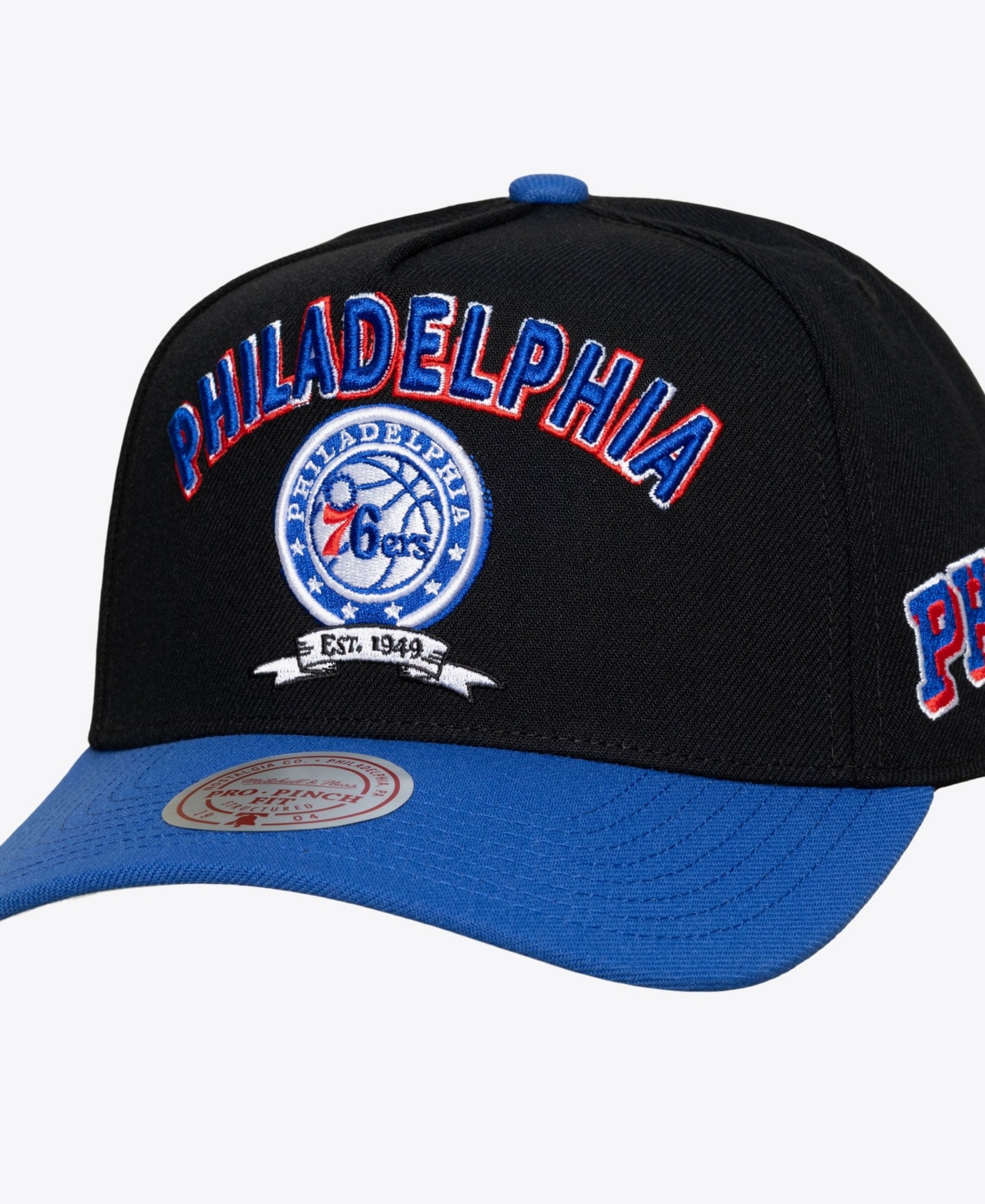 Mitchell & Ness Men's Black Philadelphia 76ers True Legacy Pro Snapback Hat - Black