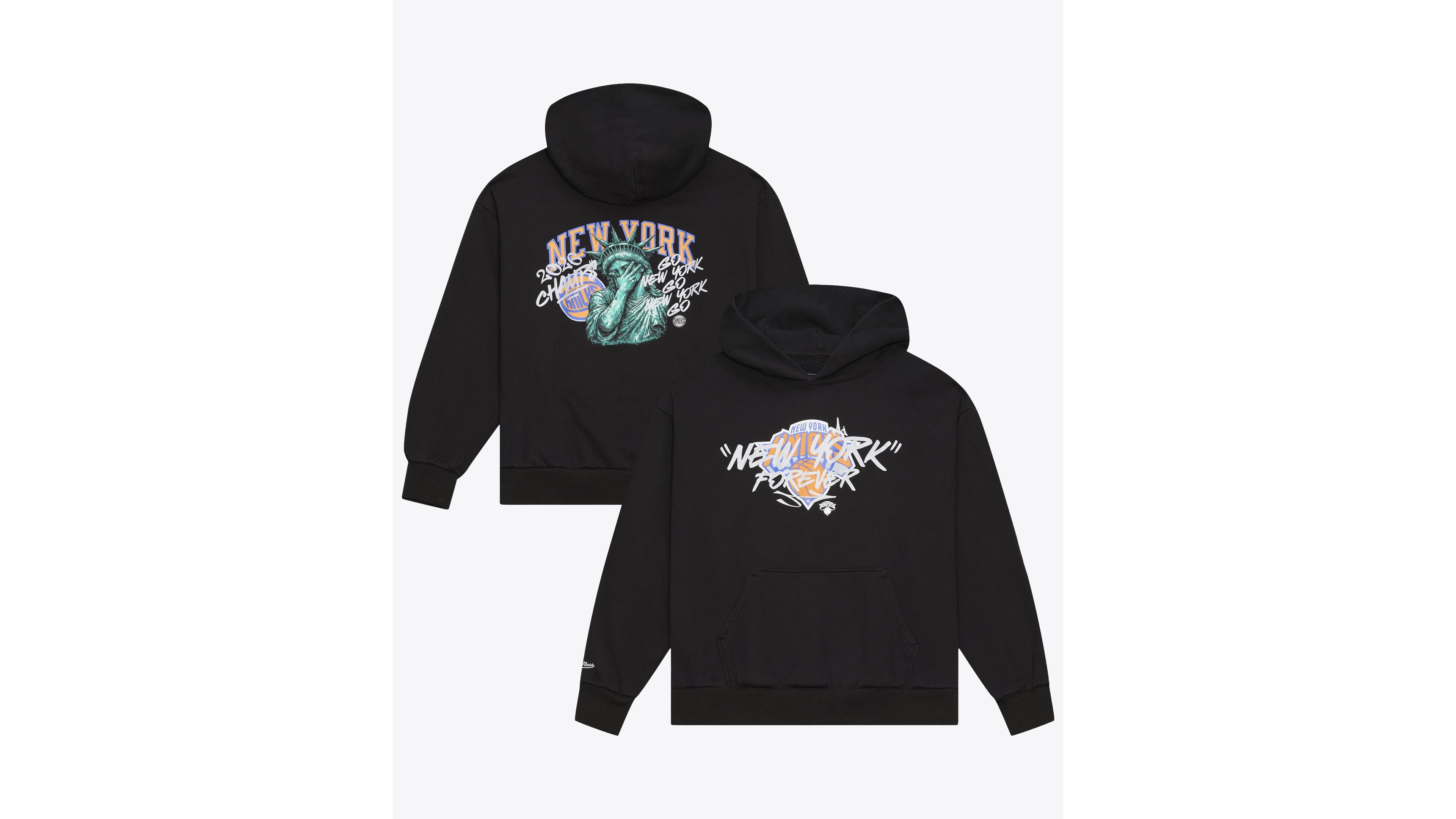 Mitchell & Ness Men's Black New York Knicks 2026 Nba Champions Forever Hoodie