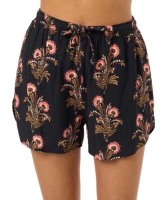 Women's Millie Block Print Floral Kick Flare Shorts, 2-1/2" Inseam