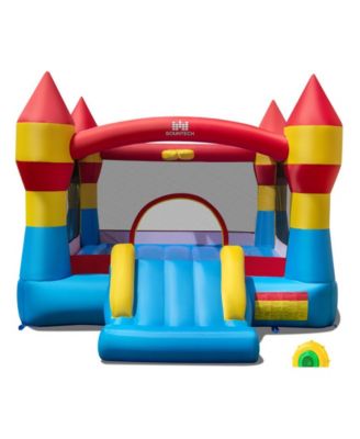 3-in-1 Inflatable Bouncy Castle with Slide and 550W Blower, Ages 3-12