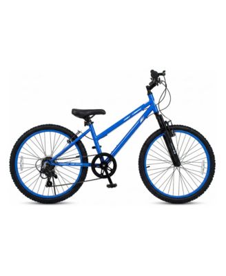 24-Inch Steel-Frame 7-Speed Mountain Bike with Suspension Fork, Ages 8+