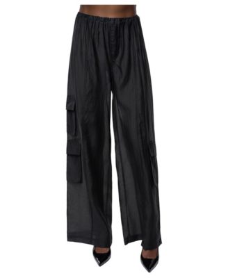 Women's Origin Tencel-Blend Elastic Waist Cargo Wide-Leg Pants