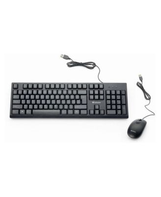 Wired USB Keyboard and Mouse Combo for Windows, Mac, Chrome, and Linux