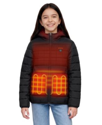 Kids' S- XL 4-Zone Heated Lightweight Puffer Jacket