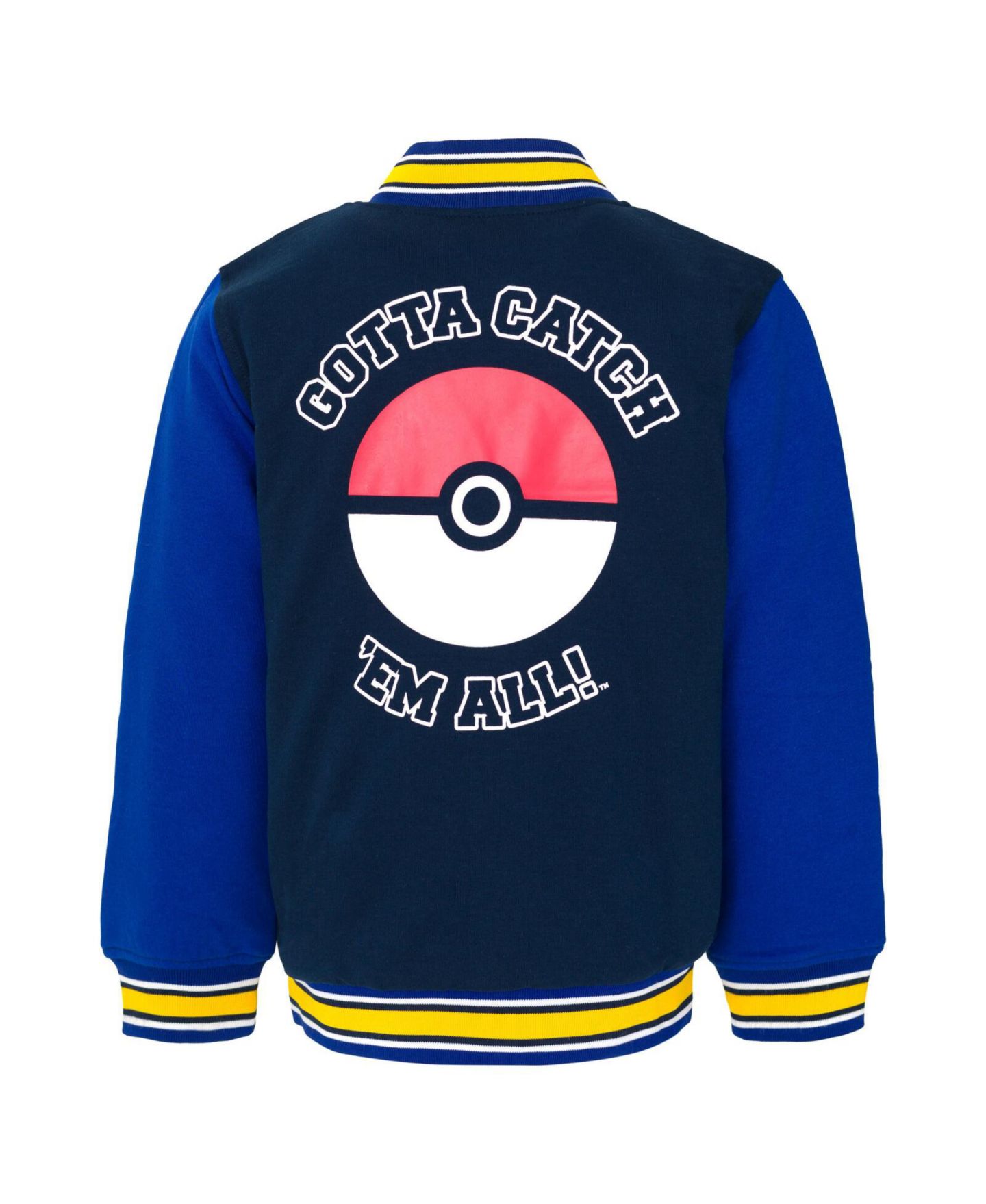 Куртка Pokemon French Terry Zip Up Varsity Bomber (5-12) для мальчиков, цвет: Синий — фото 6