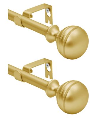 D14 5/8-Inch Adjustable Decorative Curtain Rod, 48-86 Inches, 2-Pack