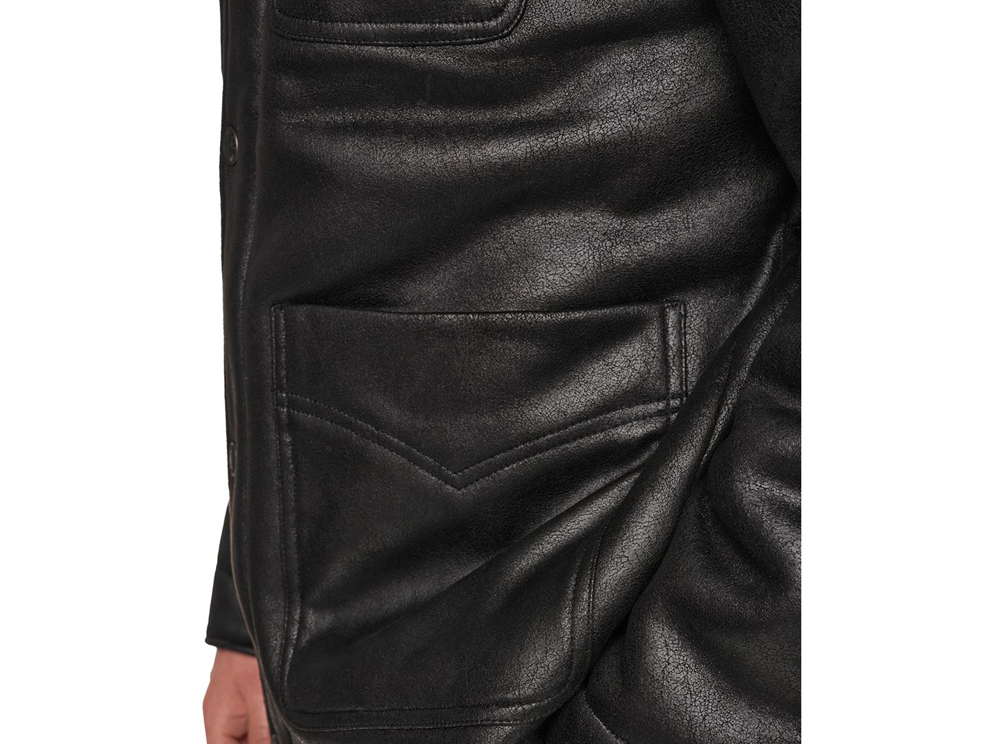 Мужская куртка Levi's Shearling Classic-Fit Ranch, цвет: Чёрный — фото 6