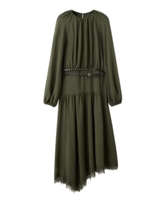 Women's Long-Sleeve A-Line Lace Dress
