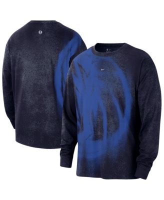 Men's Navy Dallas Mavericks 2026 Game Theather Anthem Long-Sleeve T-Shirt