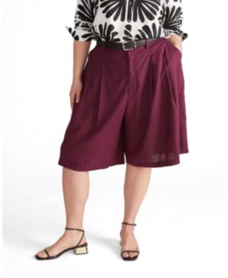 Plus Size Seaport High-Waisted Knee-Length Tailored Shorts, 12–15" Inseam