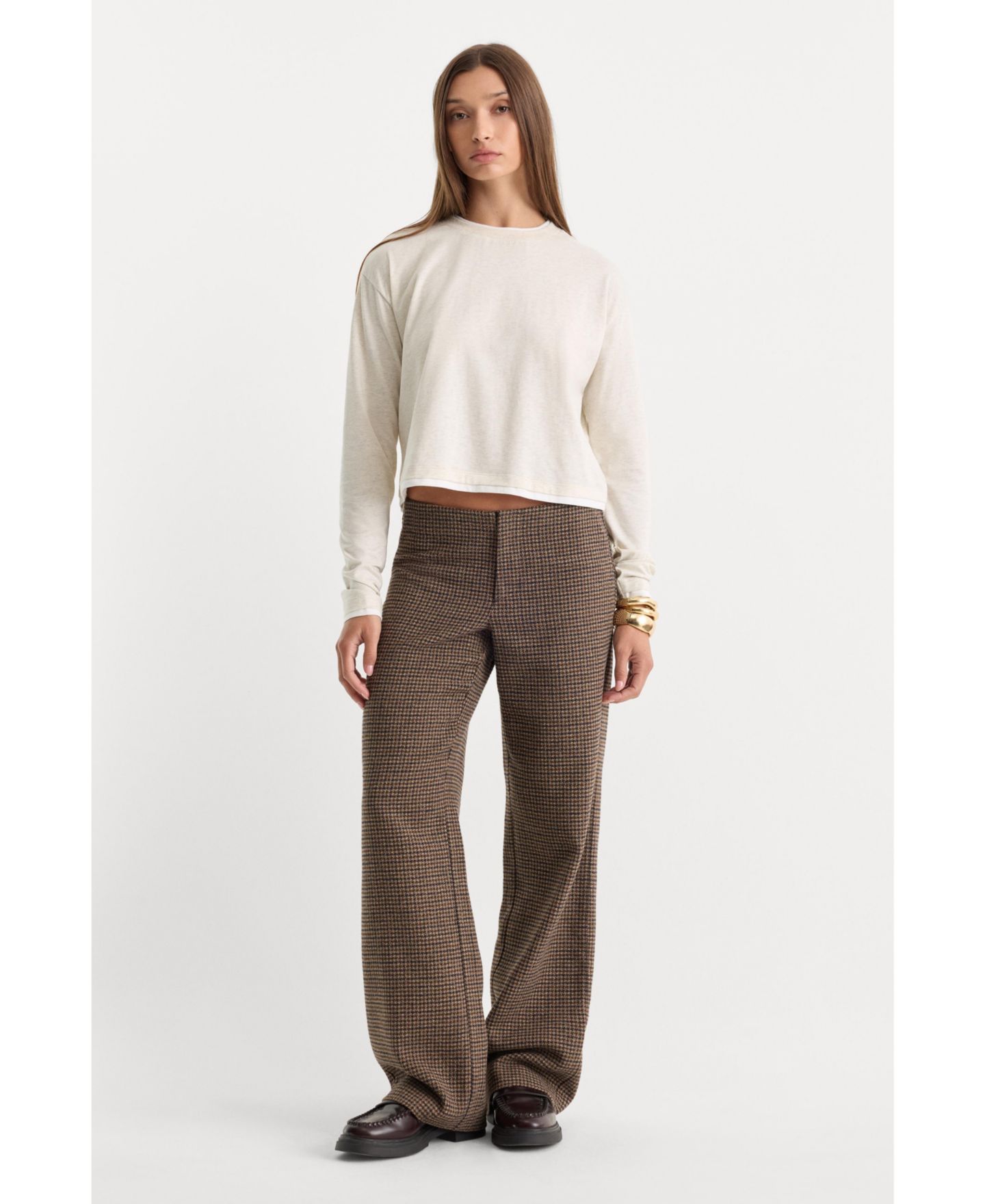Женский топ Good American Long-Sleeve Layered Top, цвет: Чёрный — фото 11