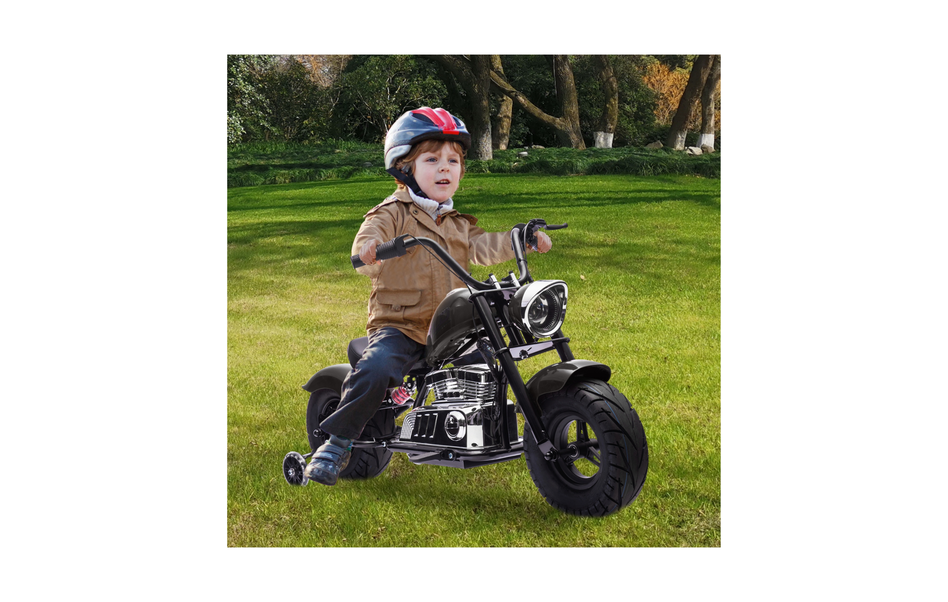 homfan Large Kids Electric Motorcycle, 22 Mph Top Speed, 110 Lb., Ages 8-12