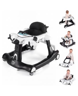 6-in-1 Adjustable-Height Baby Walker with Wheels