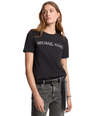 Women's Rhinestone Fitted Crewneck T-Shirt