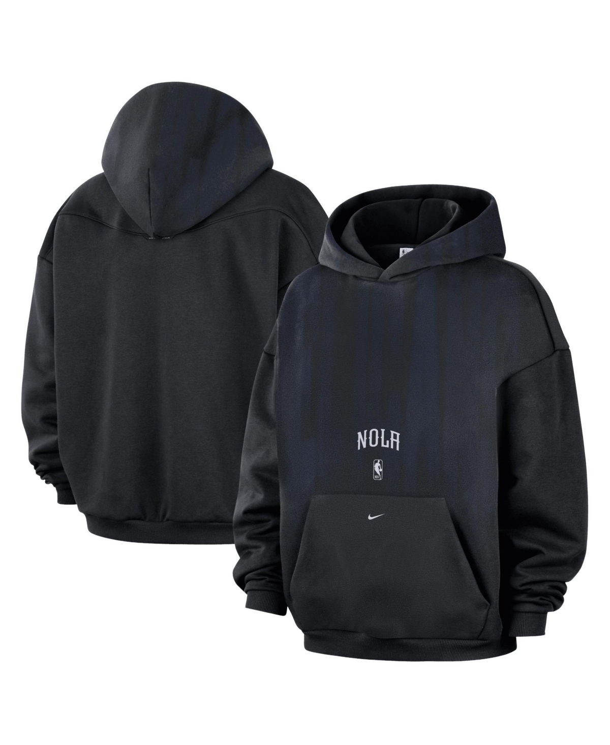 Nike Men's Black, White New Orleans Pelicans 2026 Game Theather Fleece Hoodie - Black, White