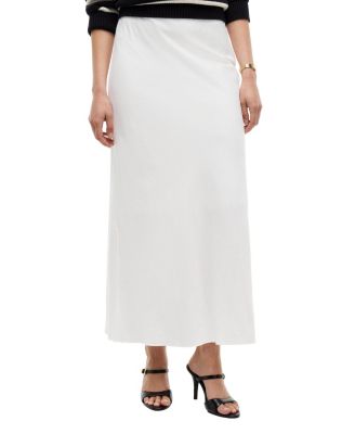 Women's Linen-Blend Side-Slit Maxi Skirt