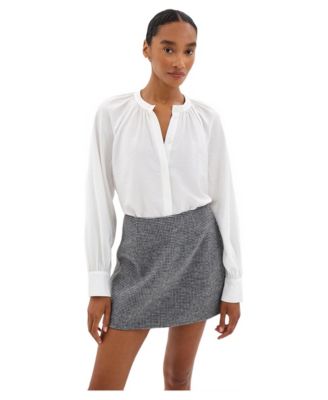 Women's Fleur Air Flow Long-Sleeve Mandarin Collar Blouse