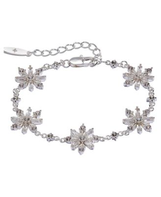 Baguette Crystal Snowflake Adjustable Bracelet