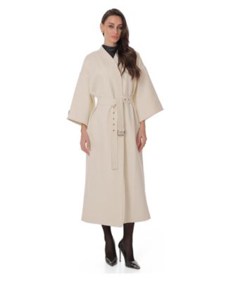 Women's Adeline Wrap Shawl Collar Wool-Blend Coat