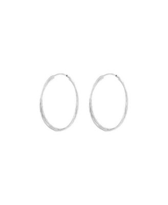 Ada Large Textured Statement Hoop Earrings