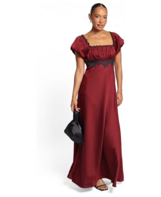 Women's Langford Square Neck Short-Sleeve Midi Dress