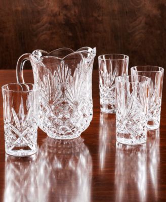 Dublin Crystal 5 Piece Pitcher &amp; Highball Set