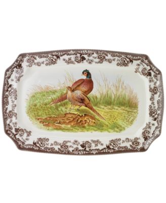 Spode - "Woodland" Pheasant Rectangular Platter, 17"
