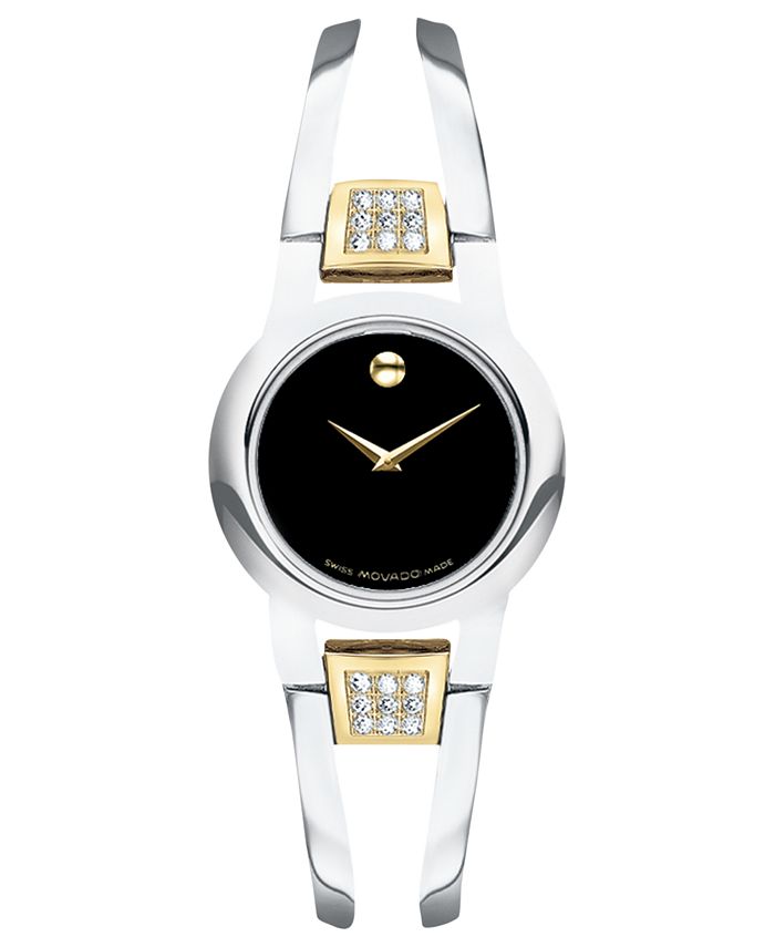 Movado Women s Swiss Amorosa Diamond 1 10 ct. t.w. Two Tone PVD