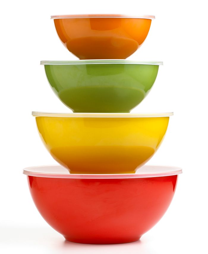 Martha Stewart 4 Piece Glass Nesting Bowl Set ,Clear
