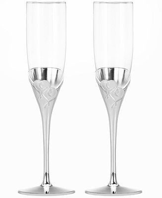 Lenox True Love Flutes, Set of 2 & Reviews - Glassware & Drinkware - Dining  - Macy's