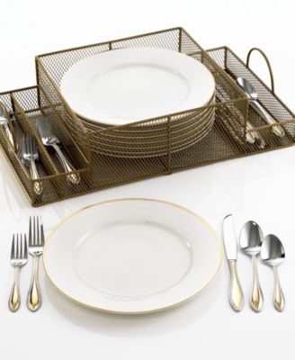 Godinger - Flatware and Dinnerware, 49 Piece Buffet Set