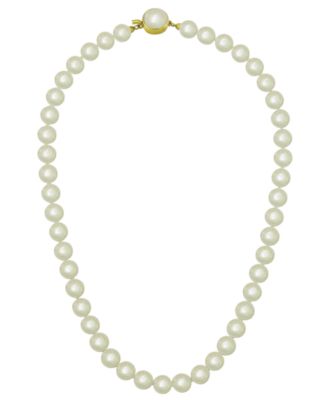 Majorica - 18k Gold over Sterling Silver Necklace, Imitation Pearl