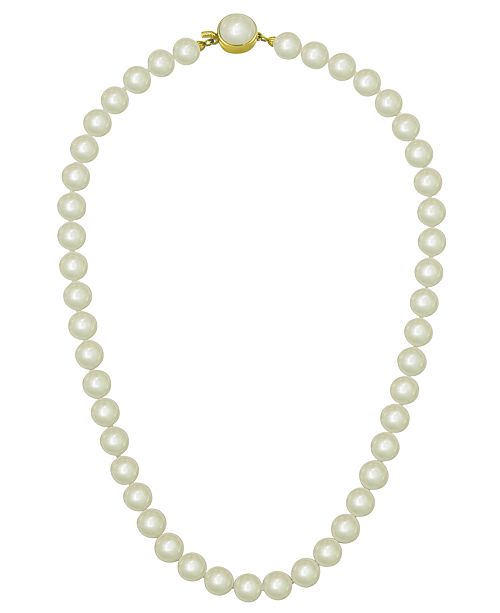 Majorica 18k Gold Over Sterling Silver Necklace Organic Man Made Pearl